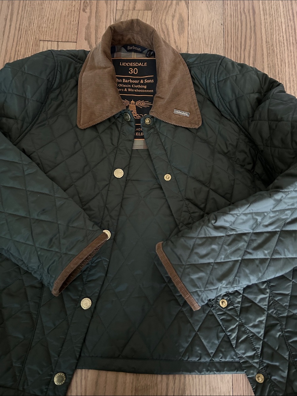 Barbour army green Liddesdale jacket